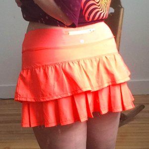 Neon Coral Skort